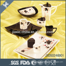 New print porcelain dinnerware solid dinner set wholesale tableware